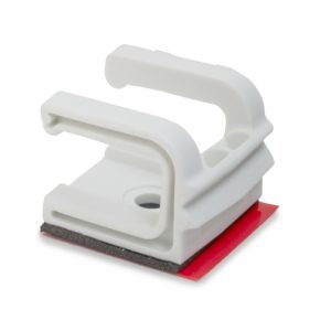 Cable tie mount, white, 100pcs.