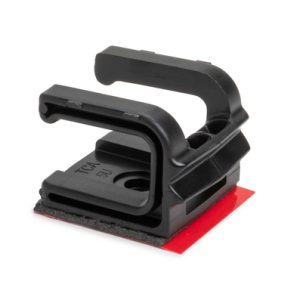 Cable tie mount, black, 100pcs.