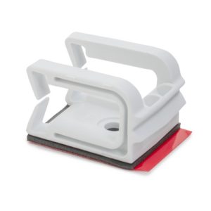 Cable tie mount, white, 100pcs.