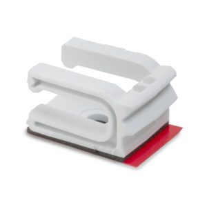 Cable tie mount, white, 100pcs.