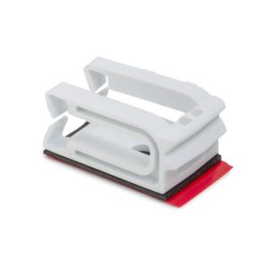 Cable tie mount, white, 100pcs.