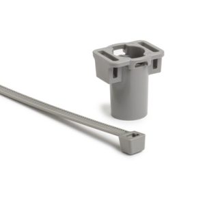 Fixing tie for stud, inside serrated, ⌀4.0-50.0mm, grey, 2000pcs.