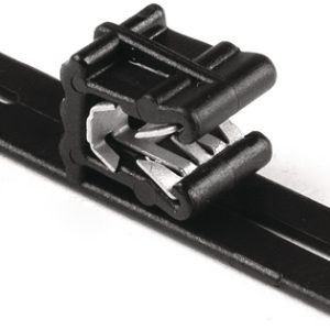 Bundling clip for edge, L=46.5mm, black, 500pcs.