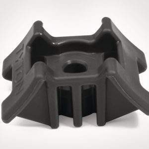 Cable tie mount for screw fixation, Wmax=13.5mm, ⌀6.0 mm/6.35 mm (hexagonal), ⌀6.35 mm, #1/4" (M6) Screw, black, 500pcs.