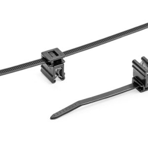 Fixing tie for edge, inside serrated, ?4.0-45.0mm, black, 500pcs.