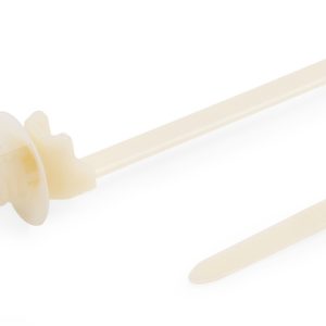 Fixing tie for hole (round), outside serrated, ⌀1.0-35.0mm, natural, 5000pcs.