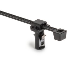 Fixing tie to close hole, inside serrated, ⌀1.5-50.0mm, black, 3000