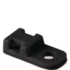 Cable tie mount for screw fixation, Wmax=5.0mm, ⌀4.4 mm, M4 Screw, black, 100pcs.