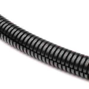 Corrugated tubing, nom⌀9.65mm, OD=13.36mm, ID=9.65mm, black, 30.48m
