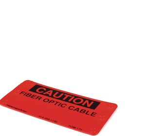Warning label, pre-printed, W=57.15mm, H=38.10mm, L=38.10mm, orange, pack=25pcs.