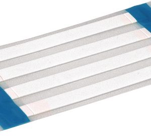 Heat shrink marker, thermal transfer print, ladder-style, 3.0mm/1.1mm, W=48.26mm, white, 1000pcs.