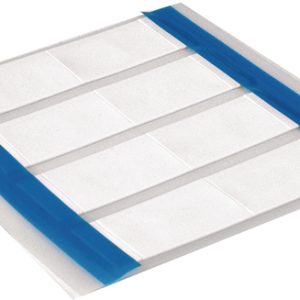 Heat shrink marker, thermal transfer print, ladder-style, 9.0mm/3.1mm, W=48.26mm, white, 2500pcs.