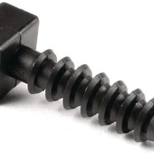 Cable tie mount to close hole/for edge protection, Wmax=4.6mm, T=25.4mm, ?4.7 mm, black, 100pcs.