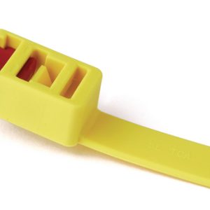 Releasable cable tie, 752.0x13.0mm, ?40.0-210.0mm, 888N, yellow/red, 25pcs.