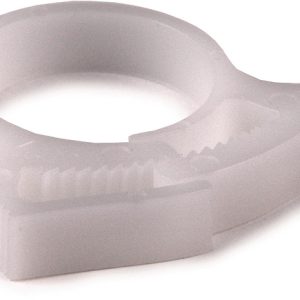 Plastic hose clamp, ?19.1-21.7mm, white, 1000pcs.