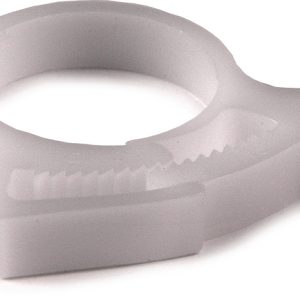 Plastic hose clamp, ?19.9-23.6mm, white, 1000pcs.