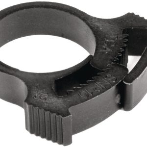 Plastic hose clamp, ?22.3-25.3mm, black, 100pcs.
