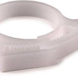 Plastic hose clamp, ?24.0-27.5mm, white, 100pcs.