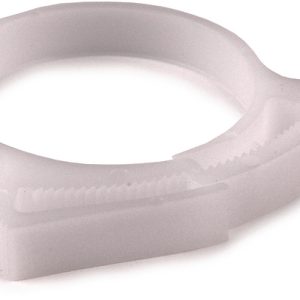 Plastic hose clamp, ?38.0-43.5mm, white, 50pcs.