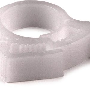 Plastic hose clamp, ?11.7-14.0mm, white, 1000pcs.