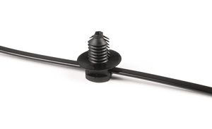 Fixing tie for hole (round), inside serrated, ⌀4.0-45.0mm, black, 500pcs.