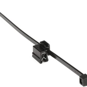 Fixing tie for edge, outside serrated, ?5.0-35.0mm, black, 500pcs.