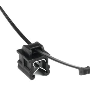 Fixing tie for edge, inside serrated, ?5.0-50.0mm, black, 100pcs.