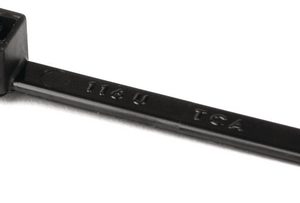 Fixing tie for hole (round), inside serrated, ?1.6-44.5mm, black, 100pcs.