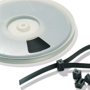 Cable tie endless wastefree product, 15.2mx12.8mm, black, 1pc.