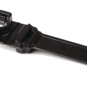 Fixing tie for stud, inside serrated, ?9.5-82.5mm, black, 300pcs.