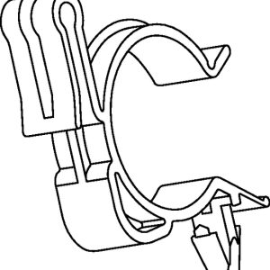 Cable clip for hole (round), ?7.8 - 8.2 mm