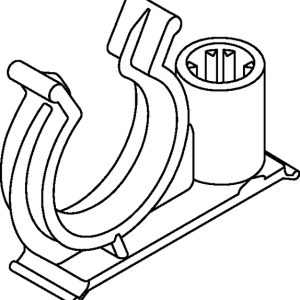 Corrugated tube clip for stud, nom?13.0mm, black, 500pcs.