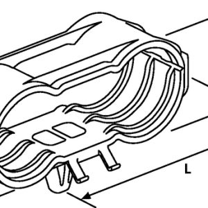 Corrugated tube clip, nom⌀11.5mm, natural, 500pcs.