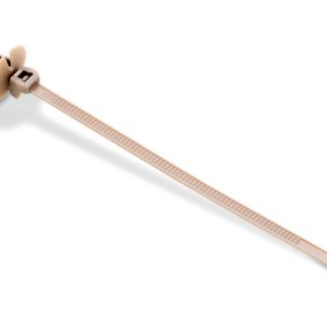 Fixing tie for hole (round), outside serrated, ?4-20mm, beige, 9000pcs.