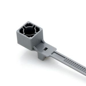 Fixing tie for stud, inside serrated, ⌀3.0-40.0mm, grey, 500pcs.