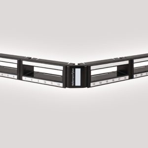 RapidNet 1U 6 Port Cassette Angled Panel with Rack Snaps