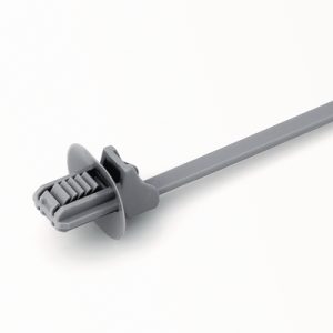 Fixing tie for hole (oval), outside serrated, ?1.0-35.0mm, grey, 1000pcs.