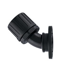 Fitting for corrugated tubing, nom?16mm, 45?, black, 10pcs.