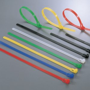 Releasable cable tie, 250x7.4mm, ?2.5-72.0mm, 222.3N, red, 100pcs.