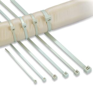 Cable tie inside serrated, 100.0x2.5mm, ?1.0-22.0mm, beige, 100pcs.