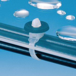 Fixing tie for hole (round), ⌀30.0mm, natural, 100pcs.