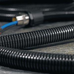 Corrugated tubing, fatigue resistant, nom?21mm, OD=21.2mm, ID=15.0mm, black, 50m