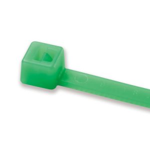 Cable tie inside serrated, 100.0x2.5mm, ?1.0-22.0mm, green, 1000pcs.
