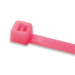 Cable tie inside serrated, 100.0x2.5mm, ?1.0-22.0mm, pink, 1000pcs.