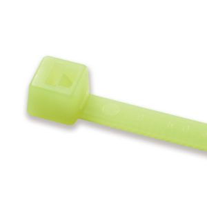 Cable tie inside serrated, 100.0x2.5mm, ?1.0-22.0mm, yellow, 1000pcs.
