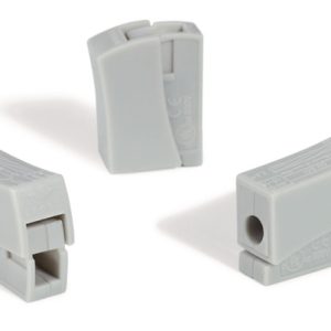 Push-in wire connector, 2 conductors, 0.5 mm? - 2.5mm?, grey, 100pcs.