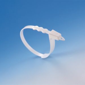 Security seal, fixed length, W=6.0mm, H=15.5mm, L=225mm, red, 100pcs.