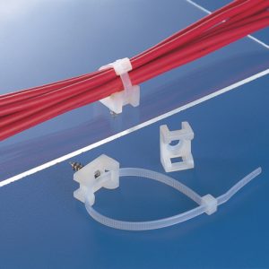 Cable tie mount for screw fixation, Wmax=8.3mm, ?5.2 mm, M5 Screw, natural, 100pcs.