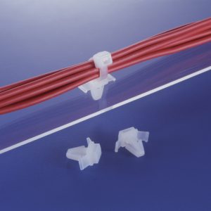 Cable tie mount for hole (round), Wmax=5.0mm, T=0.7-2.6mm, ?6.0 - 7.5 mm, natural, 100pcs.