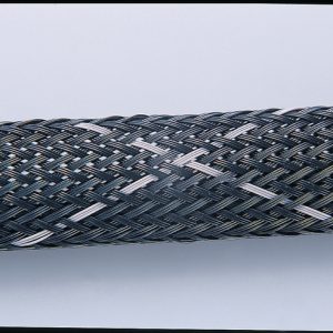 Braided sleeving, flame retardant/highly expandable, nom⌀12mm, ⌀6-19mm, black, 100m